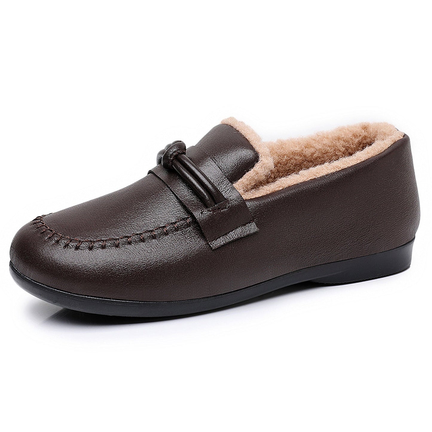 Damen Mokassins Warm Bequem Elegante Wintermode