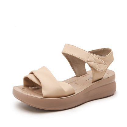Damen Sandalen Komfortabel Riemensandal mit Kreuzband