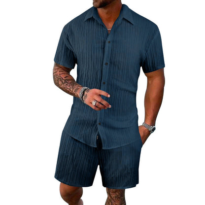 Herren Kurzarmhemd mit passenden Shorts Sommermode
