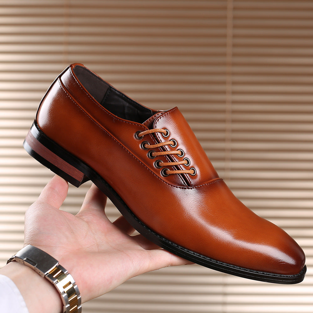 Damen Schnürschuhe Hochglanz Leder Elegante Schuhe Schwarz