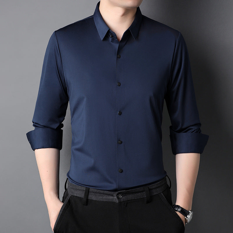 Elegantes Herren Langarmhemd atmungsaktiv Modern Slimfit