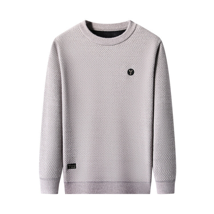 Herren Pullover Rundhals Strick Pullover Hochwertig Modern