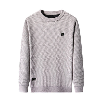 Herren Pullover Rundhals Strick Pullover Hochwertig Modern