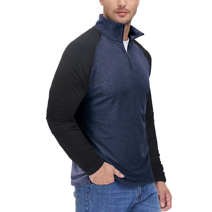 Herren Sportpullover Langarm mit Reißverschluss Ergonomisch