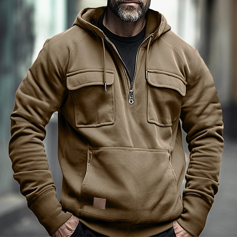 Herren Kapuzenpullover Funktional mit Taschen Sportlich