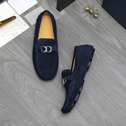 Herren Mokassin Schnürsenkel Leder Elegante Schuhe
