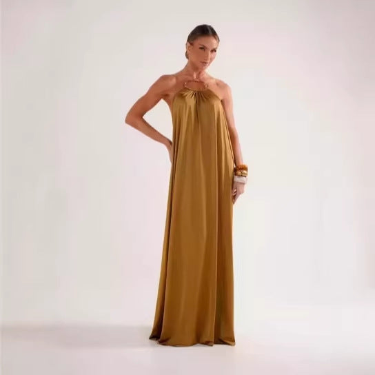Langes Abendkleid mit Halsband Elegant