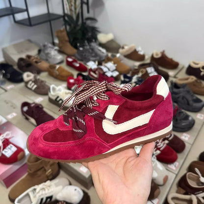 Damen Sneaker Sportlich Wildleder Trendy Schuhe - BerlinGlamour