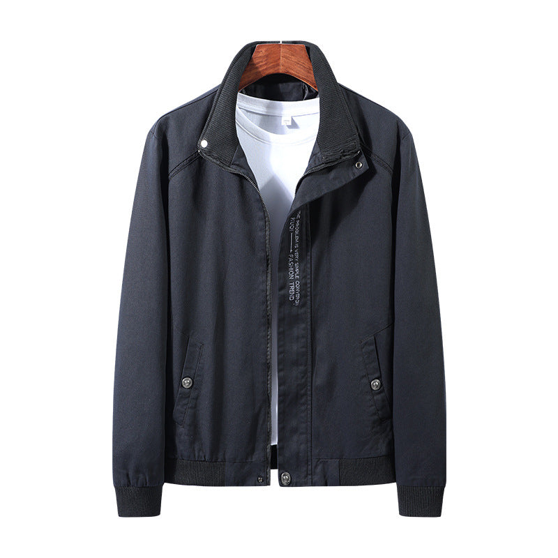 Herren Übergangsjacke Modern Stehkragen Praktisch Wasserabweisend