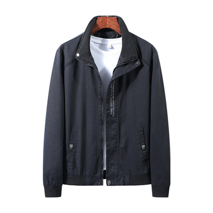 Herren Übergangsjacke Modern Stehkragen Praktisch Wasserabweisend