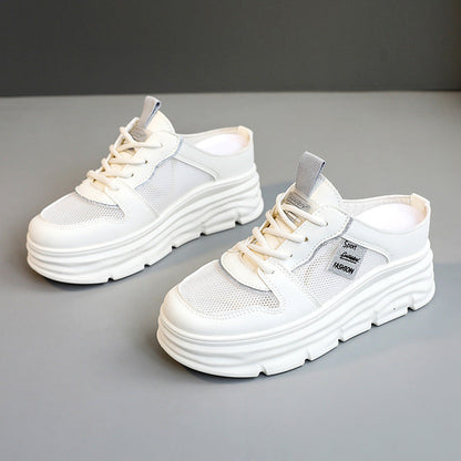 Damen Sneaker Plattform atmungsaktiv Mesh Bequem