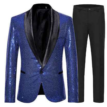 Herren Paillettenanzug Glitzernd Party Anzug