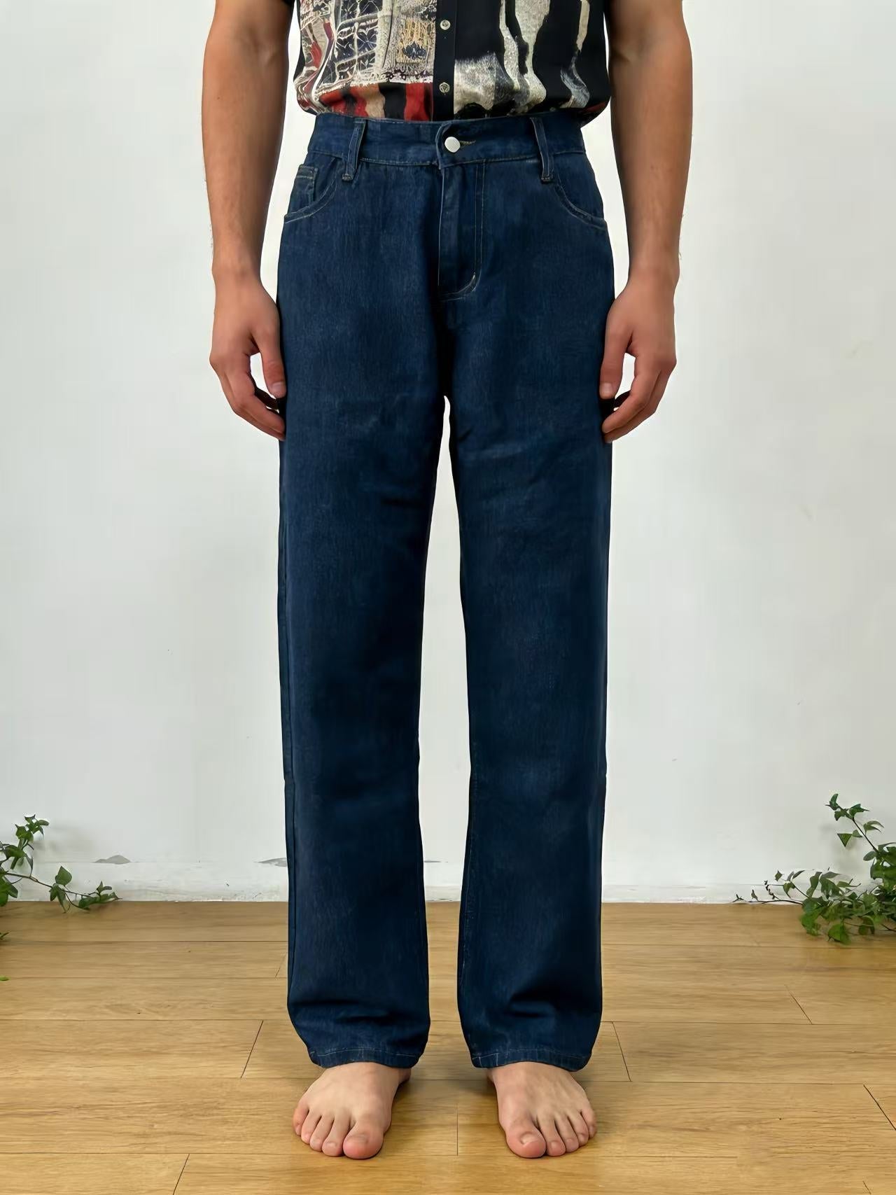 Herren Chino-Hose Hohe Taille Bequem Elegant