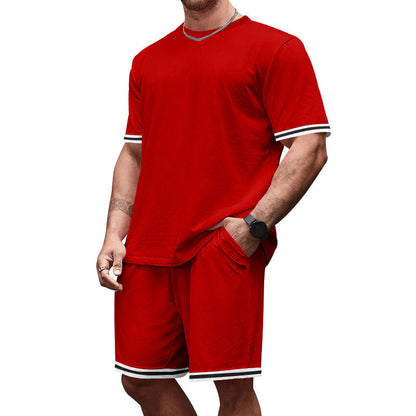 Herren Sportset Freizeitbekleidung Kontrast Modern