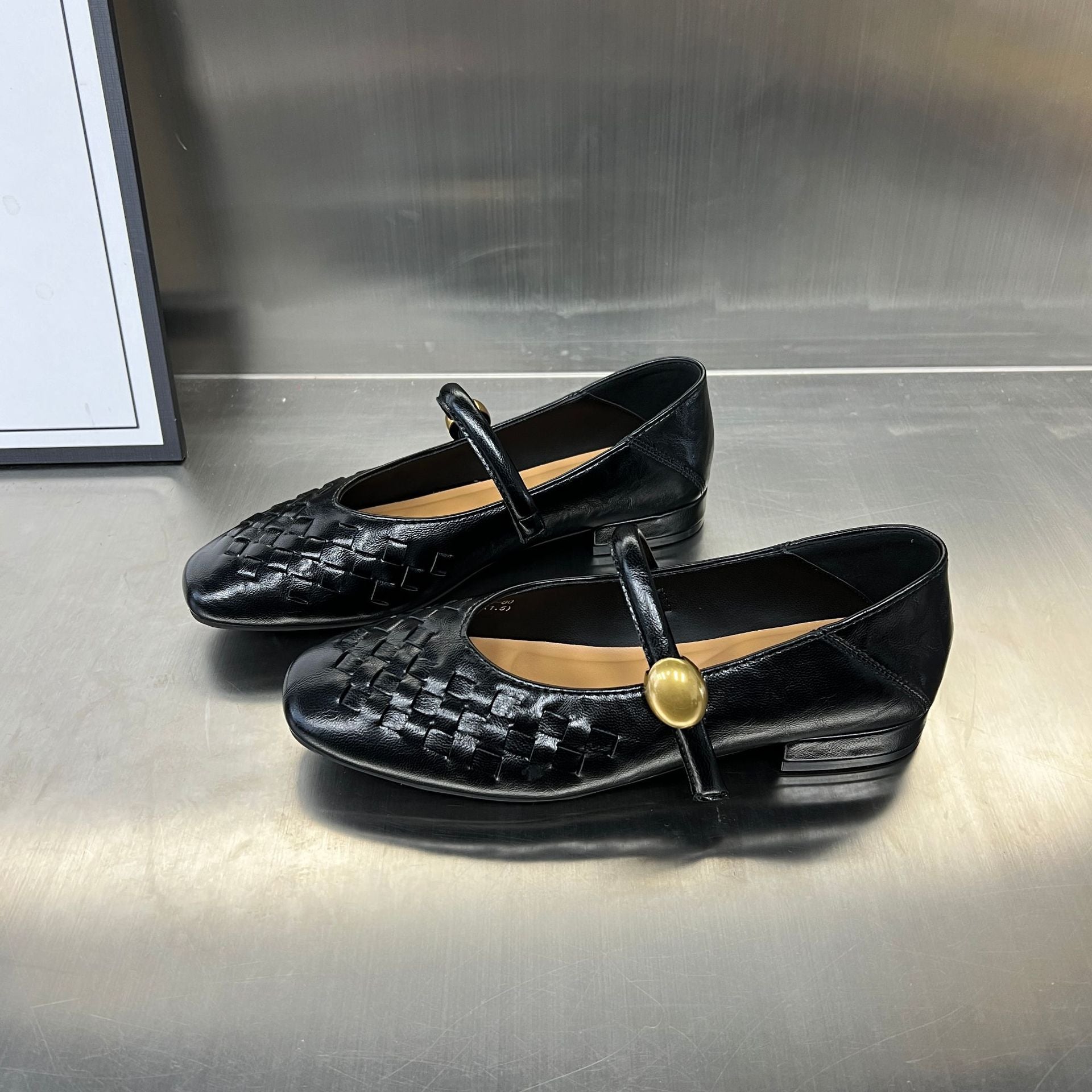 Damen Ballerinas Modisch Flechtmuster Riemen Schuhe - BerlinGlamour