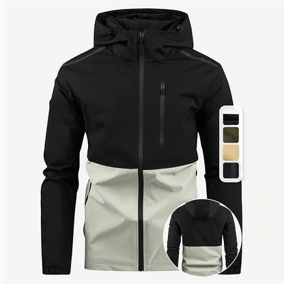 Herren Übergangsjacke Funktional Mit Kapuze Wasserabweisend