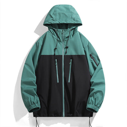 Herren Windbreaker Jacke Wasserdicht Verstellbare Kapuze
