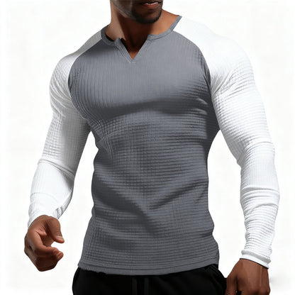 Herren Langarmshirt Strukturdesign Modern Glamour