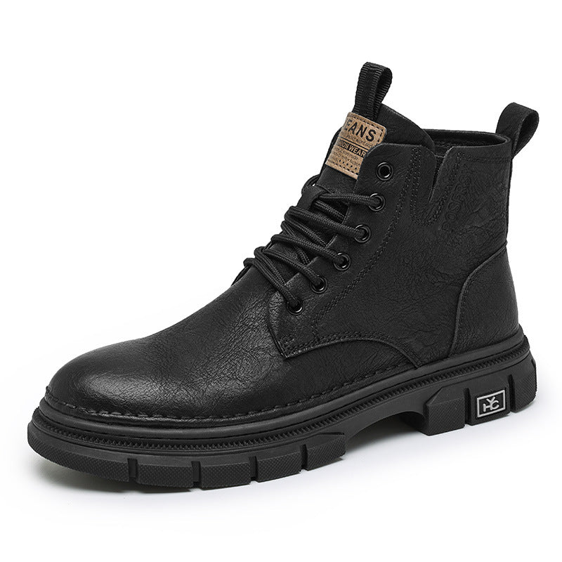 Damen Lederstiefel Robust Rutschfest Gummisohle
