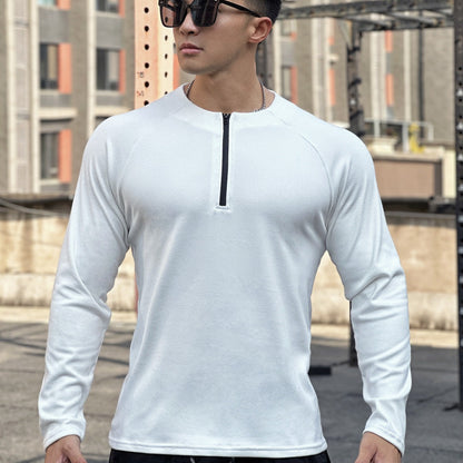 Herren Funktionsshirt Atmungsaktiv Reißverschluss Sportlich