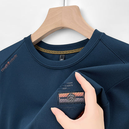 Herren Sweatshirt atmungsaktiv mit Sportstruktur Grau