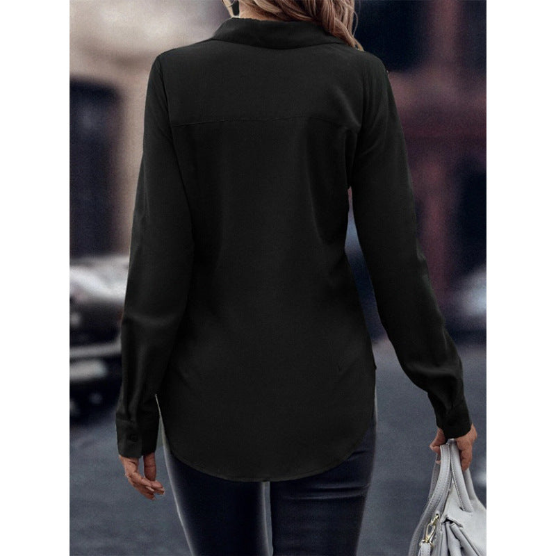 Elegante Damenbluse Satin Klassiker Zeitlos Modern