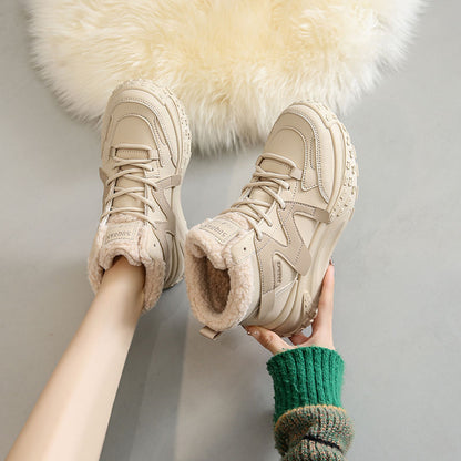 Damen Sport Sneaker Winter Warm Fleece Rutschfest