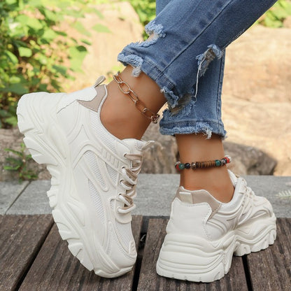 Damen Sneaker Chunky Sterne Schuhe Trendy
