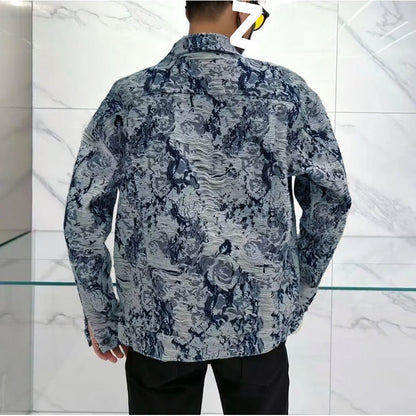 Herren Denimjacke Lässig Modern Mit Einzigartigem Design