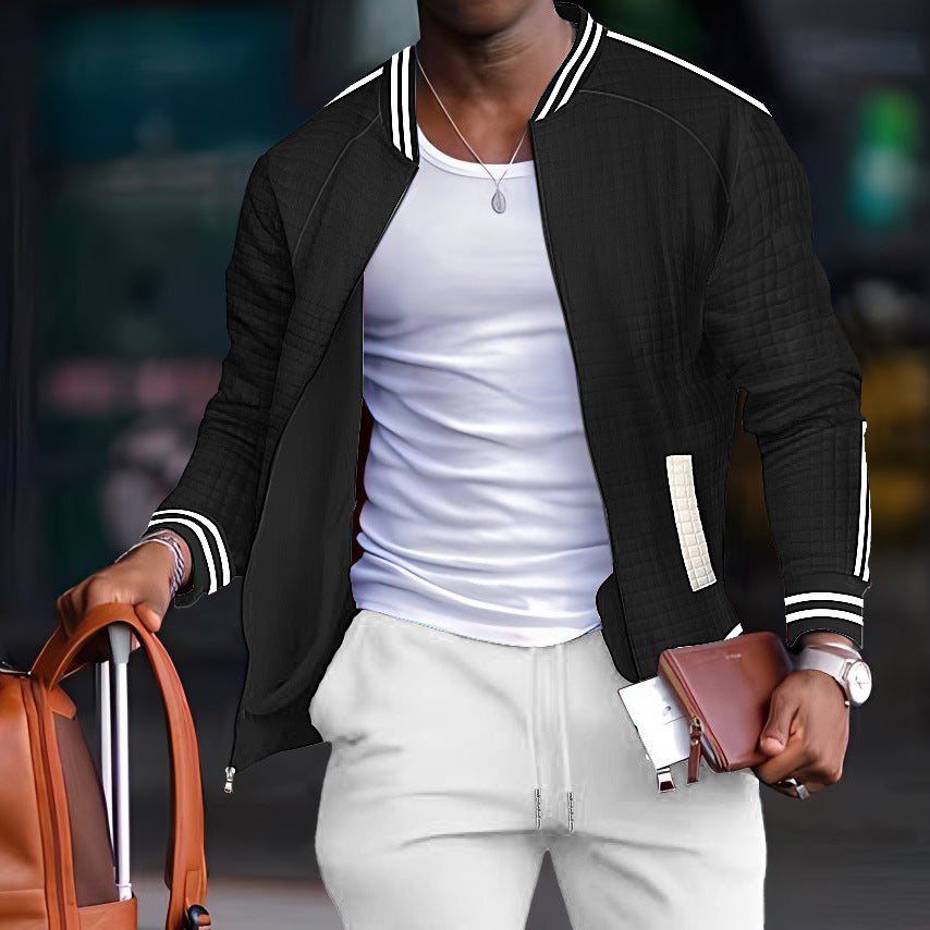 Herren Steppjacke Sportlich Modern Reißverschluss Taschen