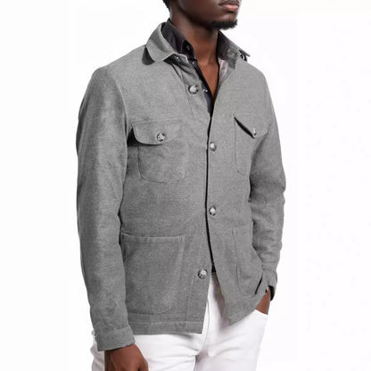 Herren Jacke Urban Style Doppelkragen Praktisch