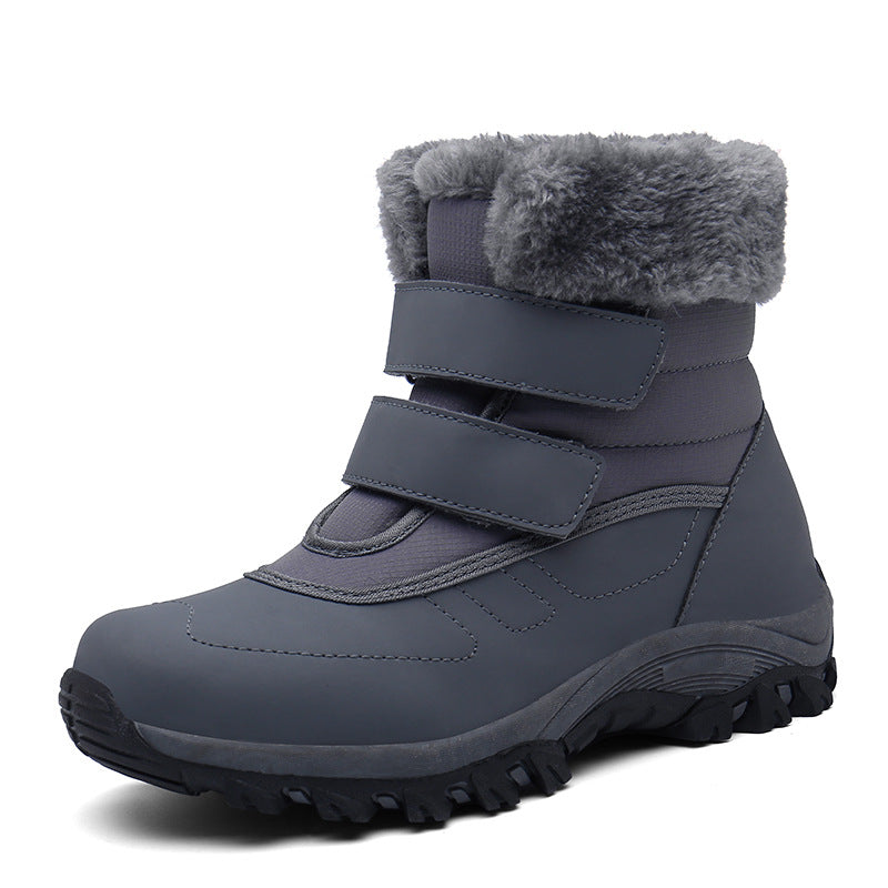 Damen Winterstiefel Warm Klettverschluss Wintermode - BerlinGlamour