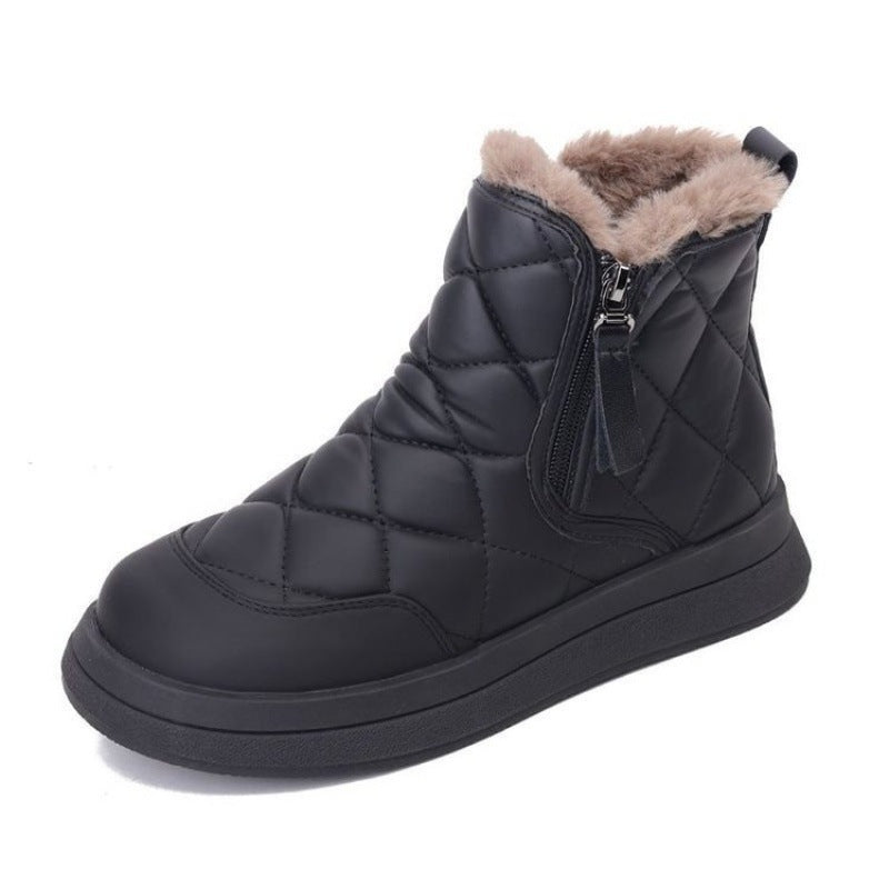 Damen Winterstiefel Warm Isoliert mit Reißverschluss