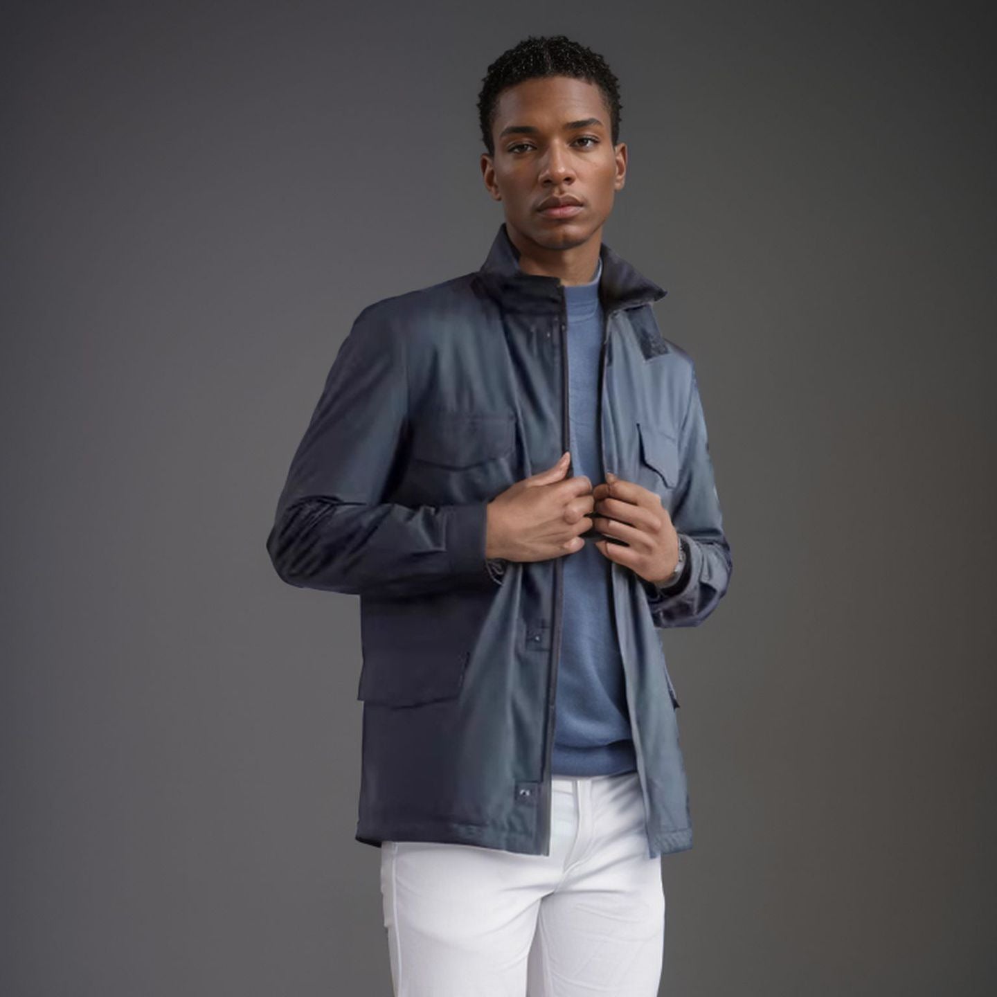 Herren Outdoor Jacke Praktisch Vielseitig Mit Taschen