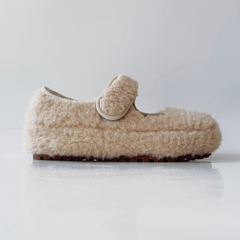 Damen Hausschuhe Weich Warm mit Verstellbarem Riemen