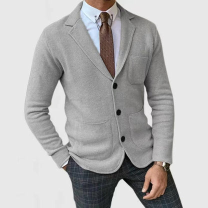 Herren Blazer Klassisch Strick Modern Elegant