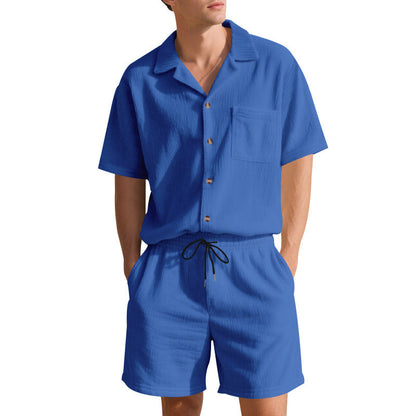 Herren Sommer Outfit Shorts Hemd Kurzarm Modern