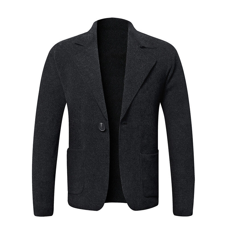 Herren Blazerjacke Elegant Slim Fit Mit Taschen