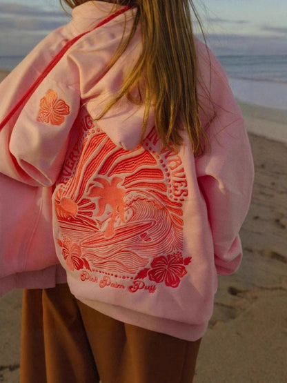 Strand Hoodie Kapuzenpullover Lässig Surfstil