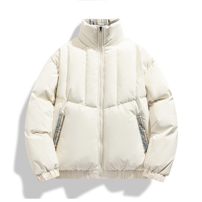 Herren Steppjacke Isoliert Warm mit Kragen und Taschen