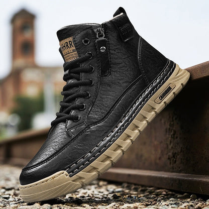 Damen Sneaker High-Top robuste Schuhe mit Reißverschluss