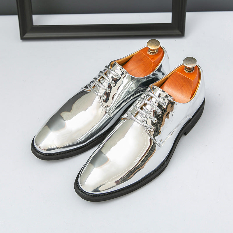 Damen Schnürschuhe Elegante Glänzend Schwarz