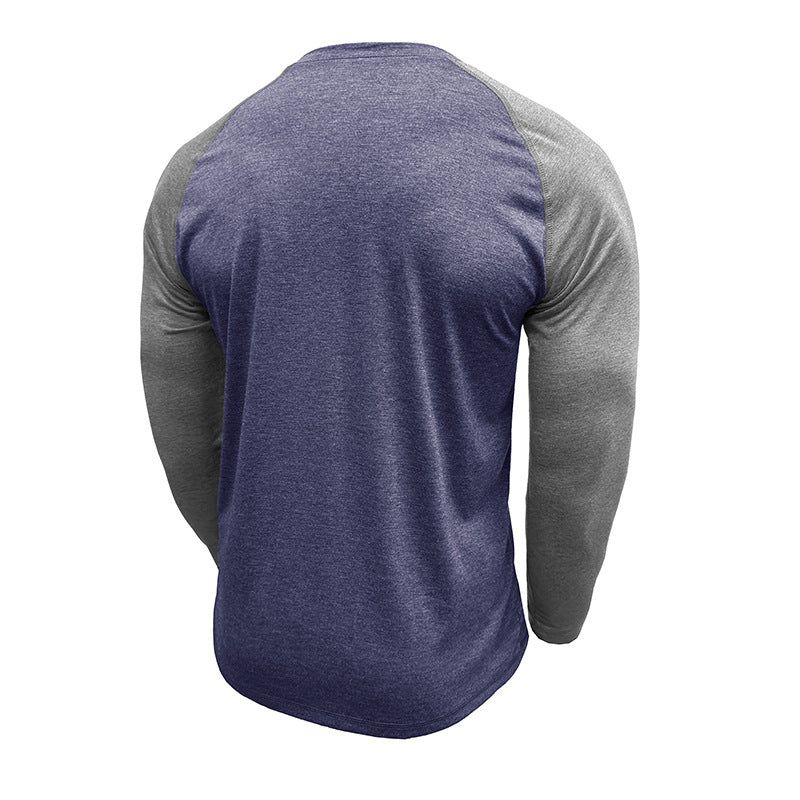 Herren Langarmshirt Sportlich Raglan Ärmel Modern