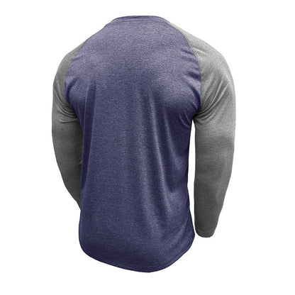 Herren Langarmshirt Sportlich Raglan Ärmel Modern