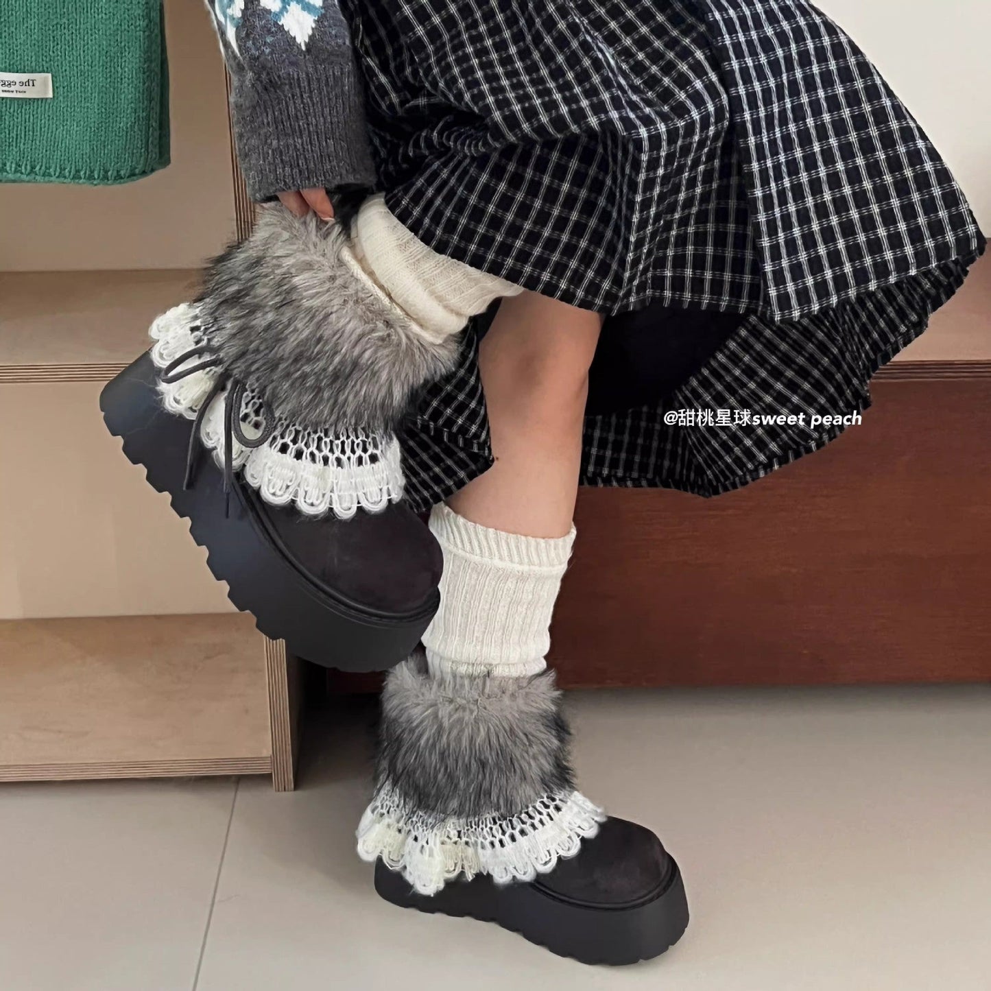 Damen Winterstiefel Kuschelig Kunstfell Warme Mode