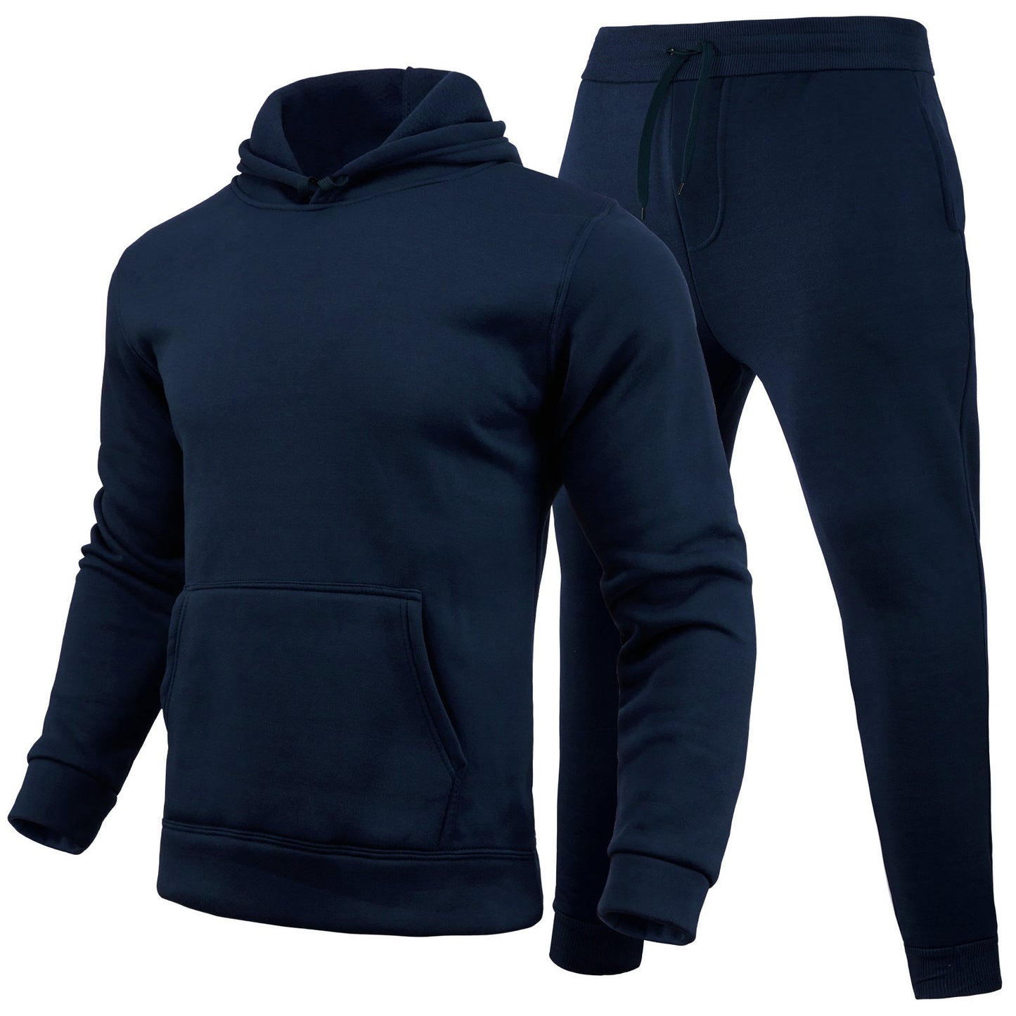 Herren Sportanzug Bequem Kapuze Elastisch Schwarz