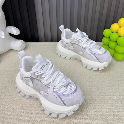 Damen Sneaker Chunky Bequem atmungsaktiv Rutschfest