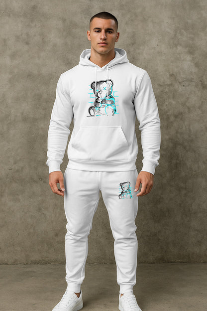 Herren Hoodie Set mit Jogginghose Trendig Grafikdruck Berlin Style