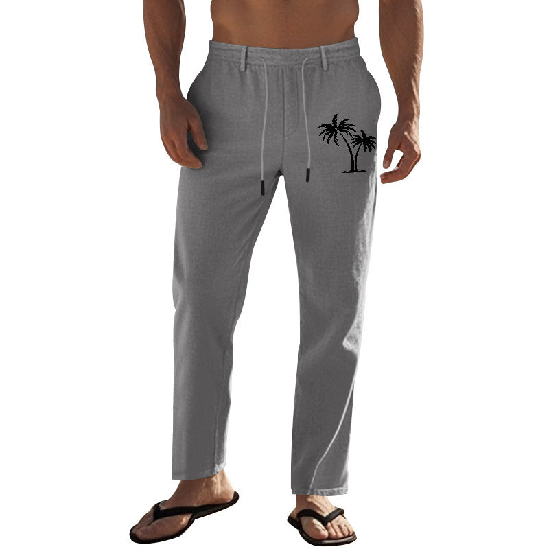 Herrenhose Freizeit Palmenmuster Sommerhose