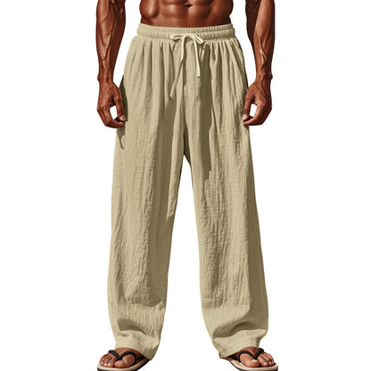 Herren Strandhose Bequem Elastisch mit Taschen